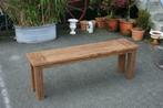 Recht Bankje geborsteld Teakhout v.a.100cm, in vele maten oa, Ophalen, Nieuw