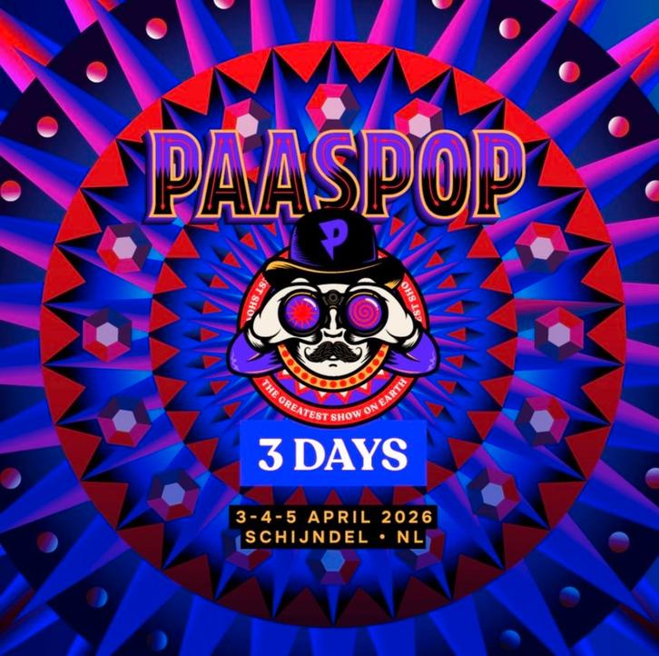 2 x Paaspop tickets 3,4 en 5 April, Tickets en Kaartjes, Evenementen en Festivals, Twee personen, Meerdaags