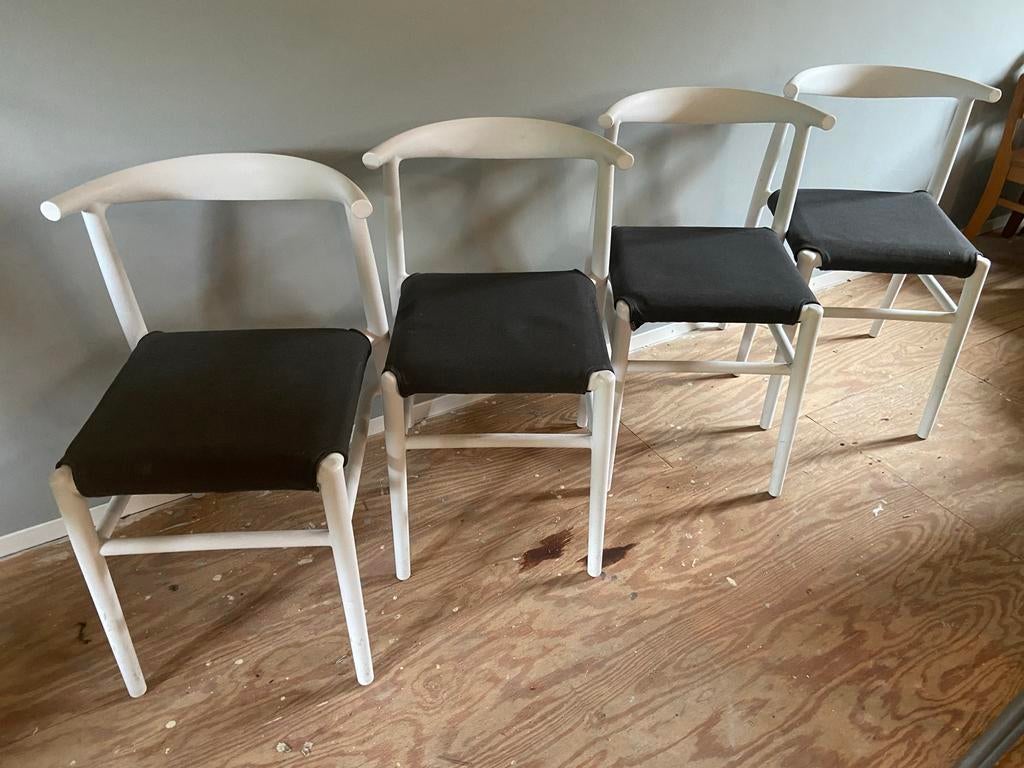 4 TOOU design stoelen - donkergrijs/zwart, Huis en Inrichting, Stoelen, Ophalen, Kunststof, Gebruikt, Wit