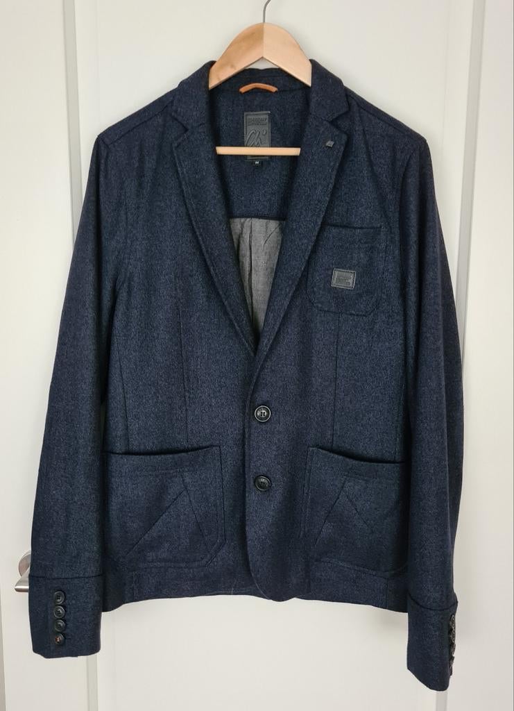 Chasin' casual blazer maat M - donkerblauw tweed look,, Chasin, Ophalen of Verzenden, Zo goed als nieuw, Maat 48/50 (M)