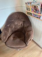 Vintage Corduroy Draaifauteuil - Bruin, Ophalen, Gebruikt, Stof, 75 tot 100 cm