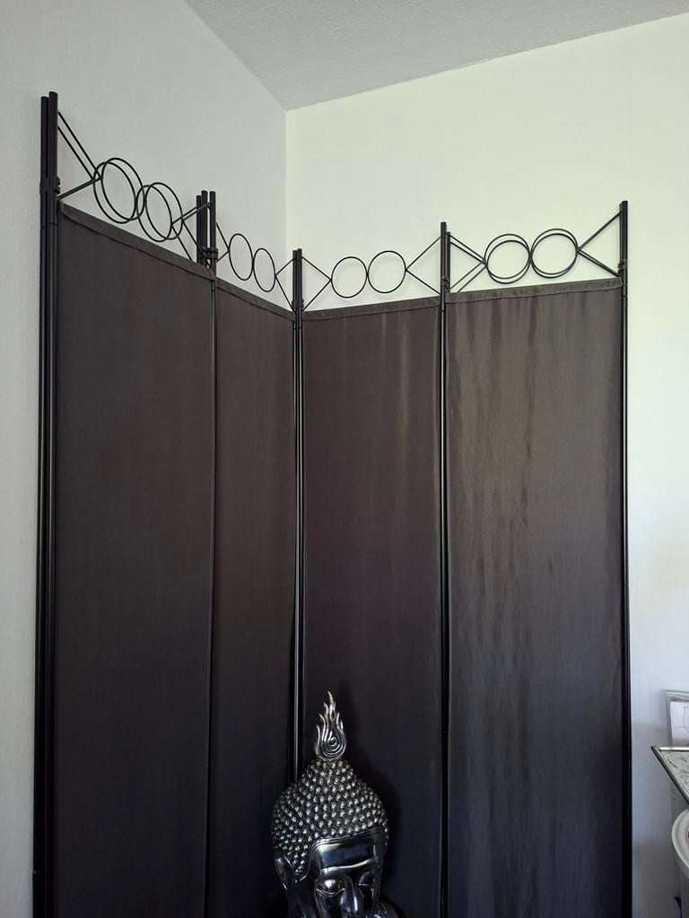 Nieuw kamerscherm 6 panelen 240x180 cm stof antraciet, Ophalen, Nieuw