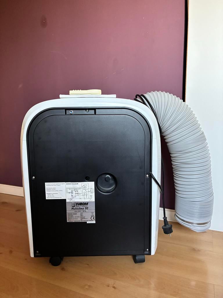 Mobiele airco EUROM MULTICLIMA 90 - Koel en ontvochtig, Gebruikt, Timer, Minder dan 60 m³, 3 snelheden of meer