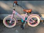 Roze kinderfiets 16 inch met zijwieltjes!, Ophalen