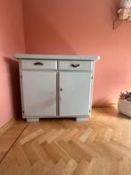 Opgeknapte Commode met Lederen Greepjes - Gratis Afhalen, Ophalen, Gebruikt, 100 tot 150 cm, Met lade(s)