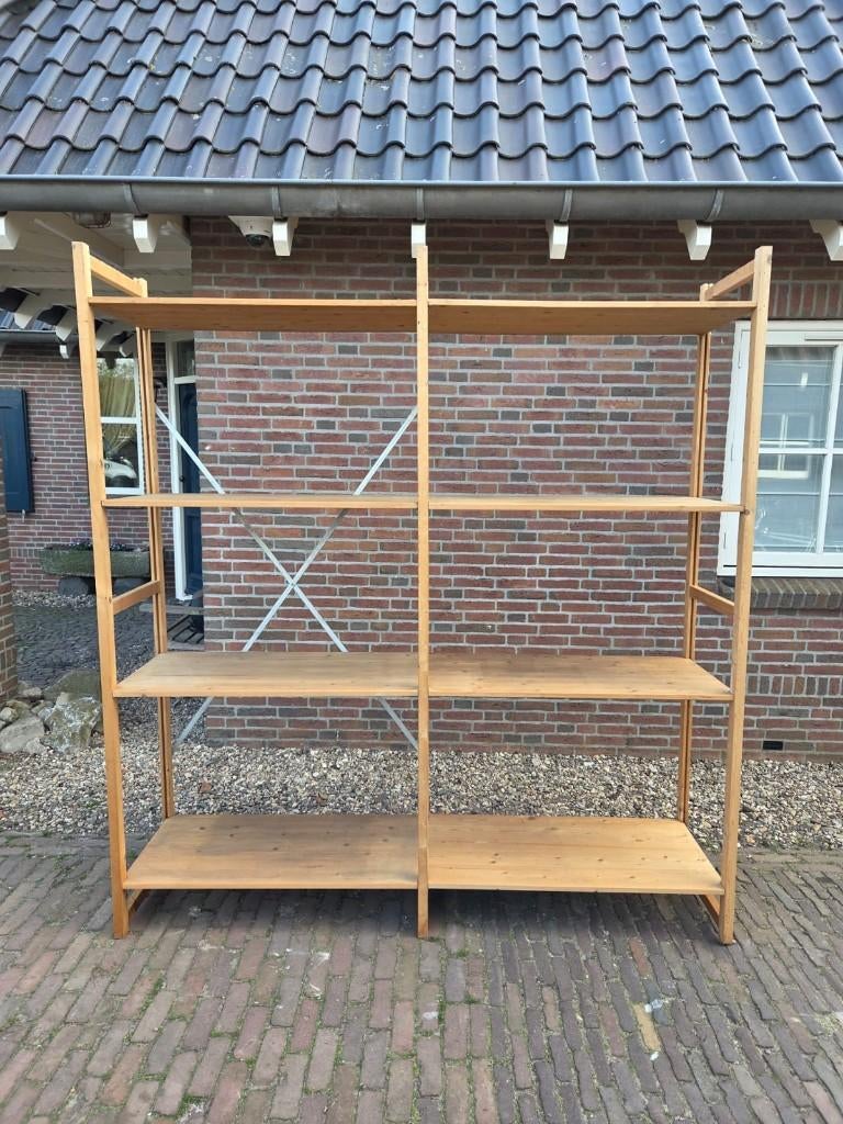 Lundia houten stelling legbordstelling 50cm diep, Ophalen, Gebruikt