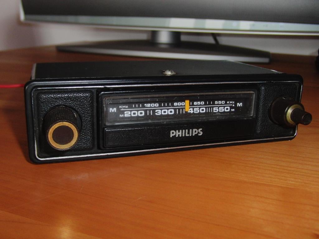 Vintage Philips Autoradio (jaren '70), Auto diversen, Ophalen of Verzenden, Gebruikt