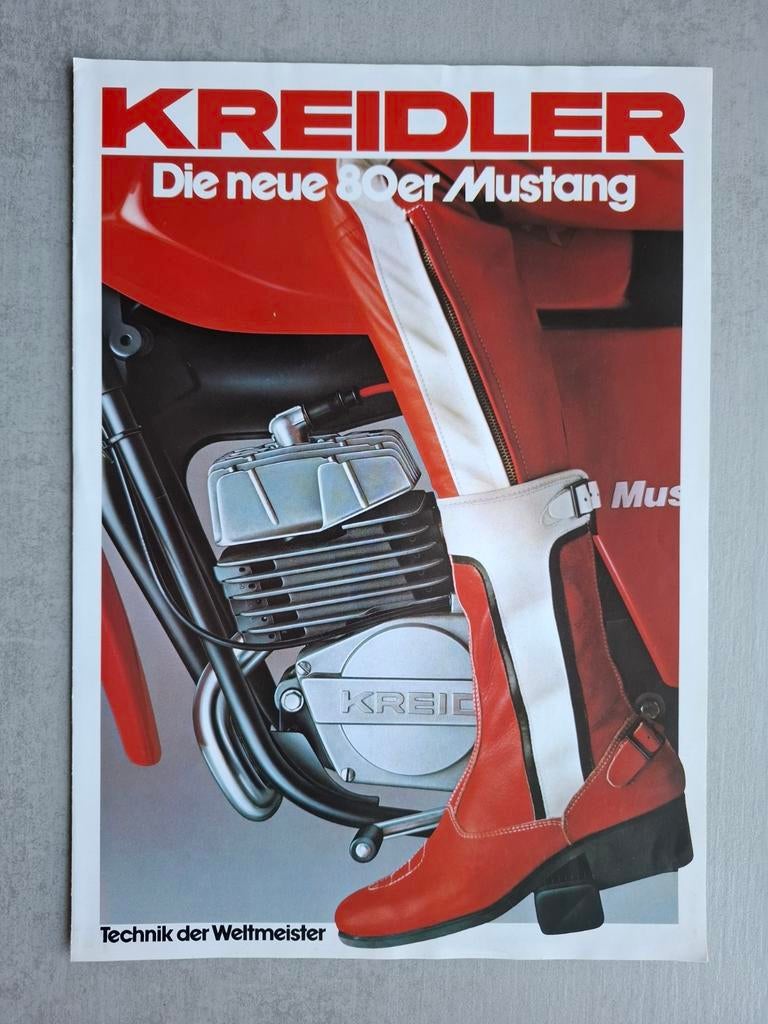 Kreidler Enduro-Mustang folder - 1981, Boeken, Auto's | Folders en Tijdschriften, Zo goed als nieuw, Overige merken, Ophalen