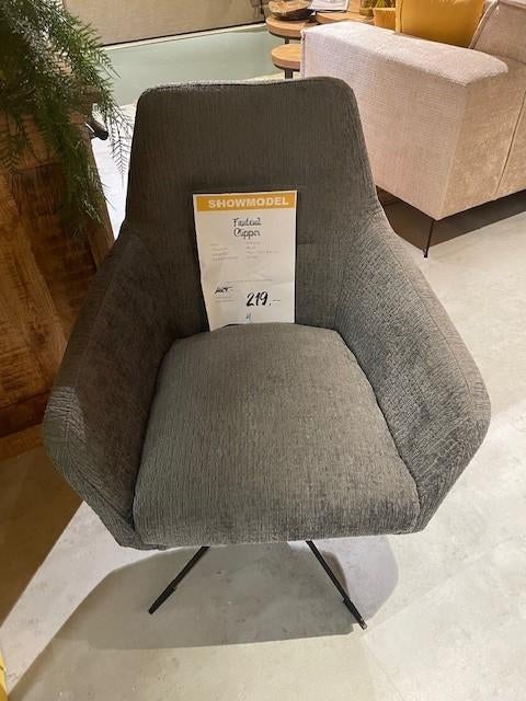 Fauteuil Clipper - Antraciet 73b x 71d x 85h cm, Ophalen, Minder dan 75 cm, Zo goed als nieuw, 50 tot 75 cm