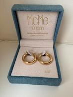 18k Goldplated creolen MeMe London, Sieraden, Tassen en Uiterlijk, Oorbellen, Ophalen of Verzenden, Nieuw, Goud, Goud