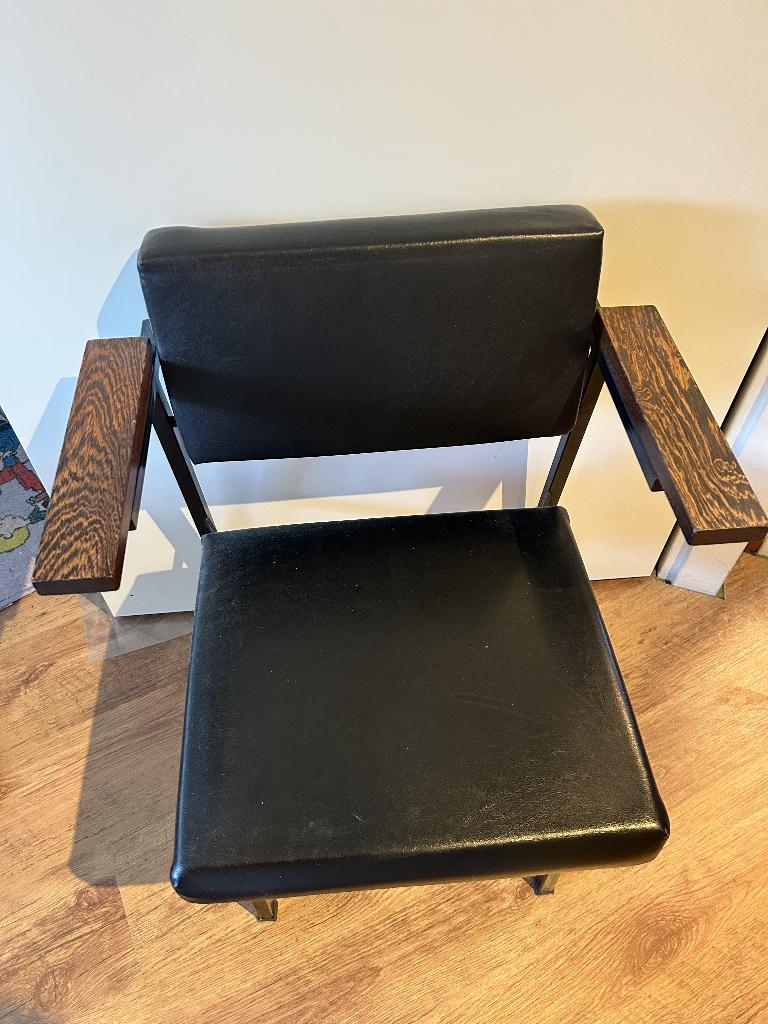 Vintage stoel/eetkamer stoel martin visser stijl, Ophalen, Gebruikt, Zwart, Eén