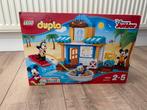 Lego Duplo 10827 Mickey Mouse Clubhouse Strandhuis, Ophalen of Verzenden, Zo goed als nieuw, Complete set, Duplo