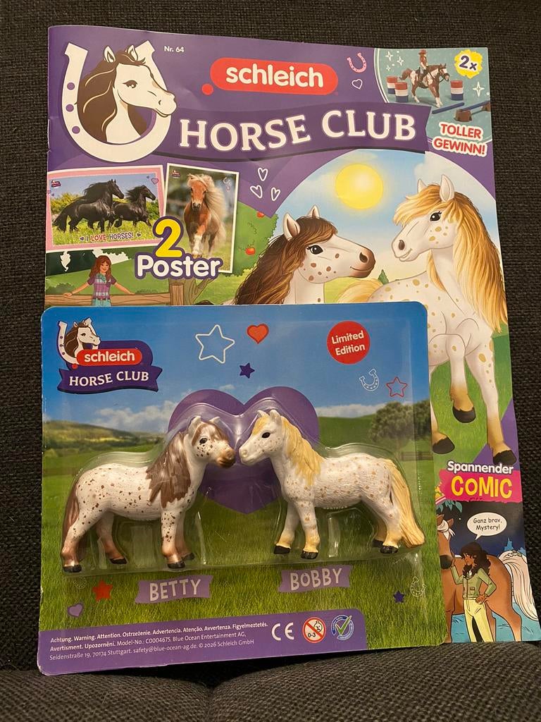 Schleich Horse Club Betty & Bobby tijdschrift, Ophalen of Verzenden, Zo goed als nieuw, Paard, Beeldje of Figuurtje