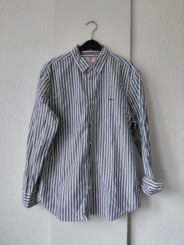 LEVI'S gestreepte blouse m, Kleding | Heren, Overhemden, Blauw, Zo goed als nieuw, Levi’s, Halswijdte 39/40 (M)