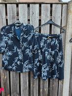 Zomerse damesset met palmbomen: rok met blouse maat 46, Ophalen of Verzenden, Zo goed als nieuw, Maat 46/48 (XL) of groter