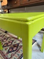 Vintage houten plantentafel, bijzettafel, oud schooltafeltje, Antiek en Kunst, Antiek | Meubels | Tafels, Ophalen