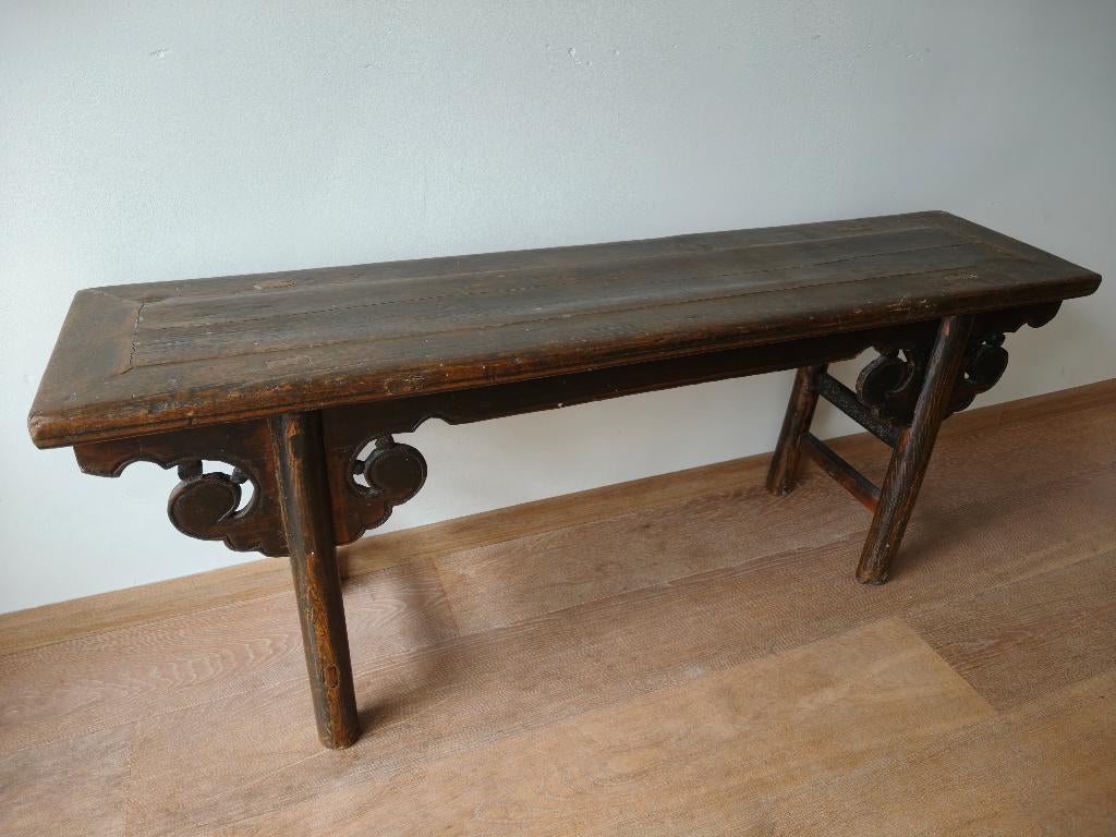 Oud Chinees bankje, tafeltje, Antiek en Kunst, Ophalen