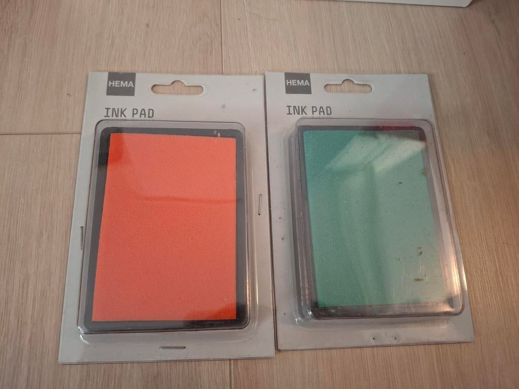 Hema Inktkussens - Oranje en Groen (Nieuw), Ophalen of Verzenden, Nieuw, Inkt, Foam of Stempelhouder