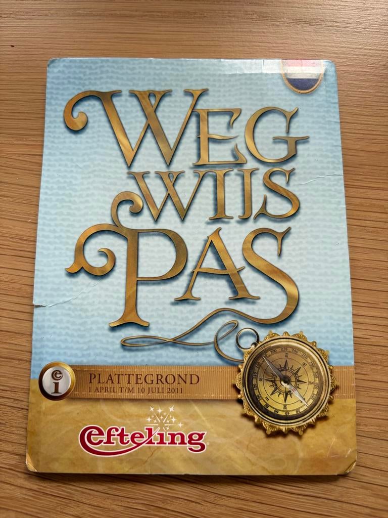 Efteling plattegrond 2011 - Wegwijs Pas, Verzenden, Gebruikt, Overige typen
