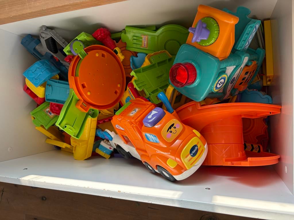 V-tech Toet Toet Auto's en Wegdelen Grote Set, Ophalen, Gebruikt