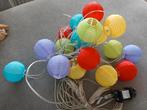 Gekleurde tuin buiten lichtslinger - 20 lampionnen met timer, Kunststof, Minder dan 50 watt, Ophalen of Verzenden, Hanglamp