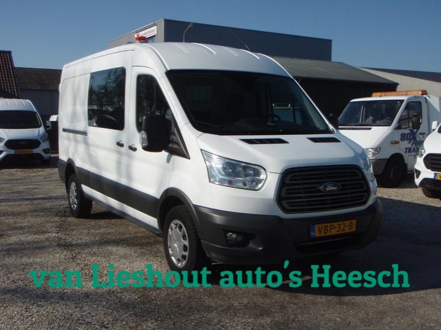Ford Transit 350 L3 RWD Trend Trekhaak 75764 km bj 19, Auto's, Stof, 4 cilinders, 2800 kg, Wit