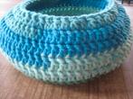 Handgemaakte mand blauw/groen + Giant Cake bol, Overige materialen, Mand, Rond, Nieuw