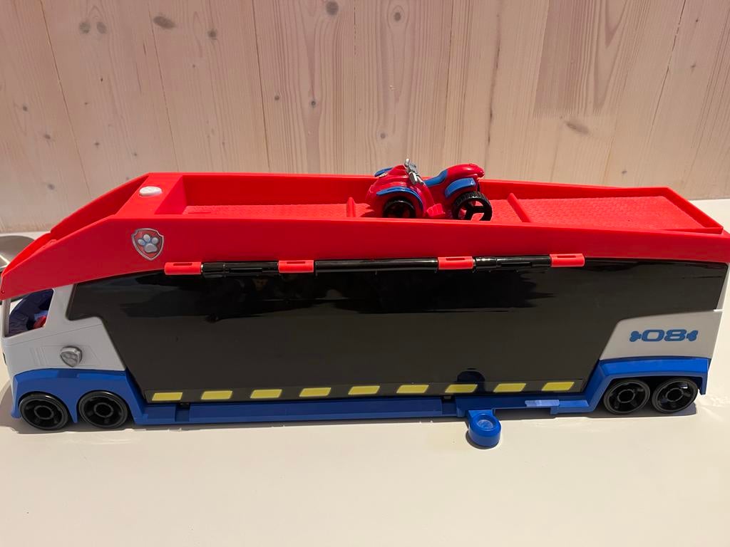 Grote Paw Patrol speelgoedbus met laadklep en Ryder, Ophalen of Verzenden, Zo goed als nieuw