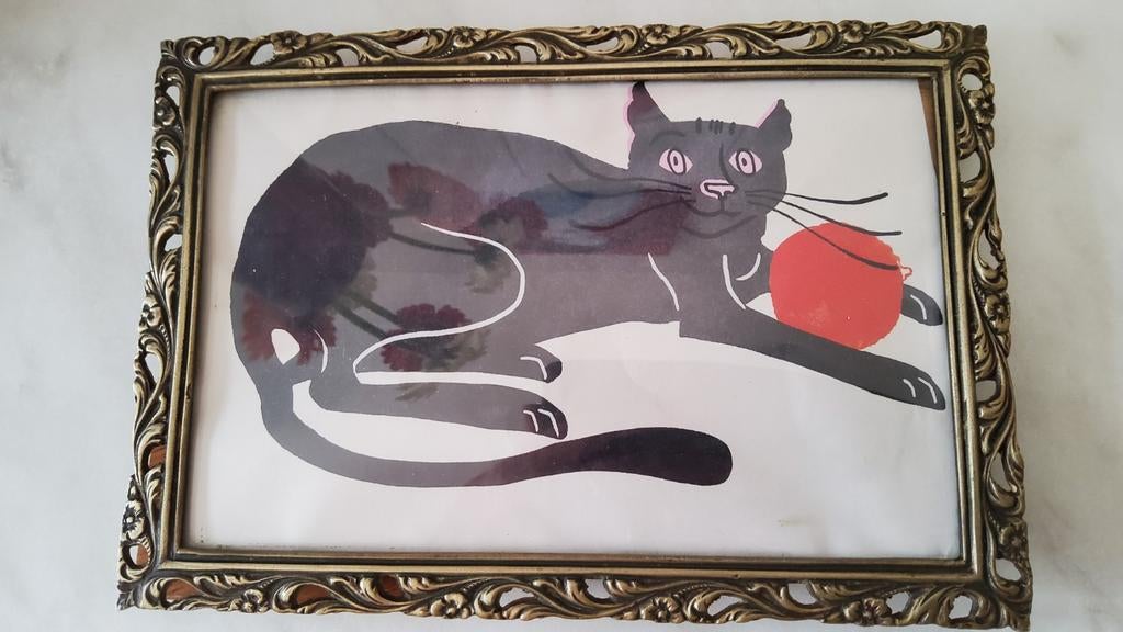 Antiek verzilverd fotolijstje open bol glas bloemen rand., Ophalen of Verzenden