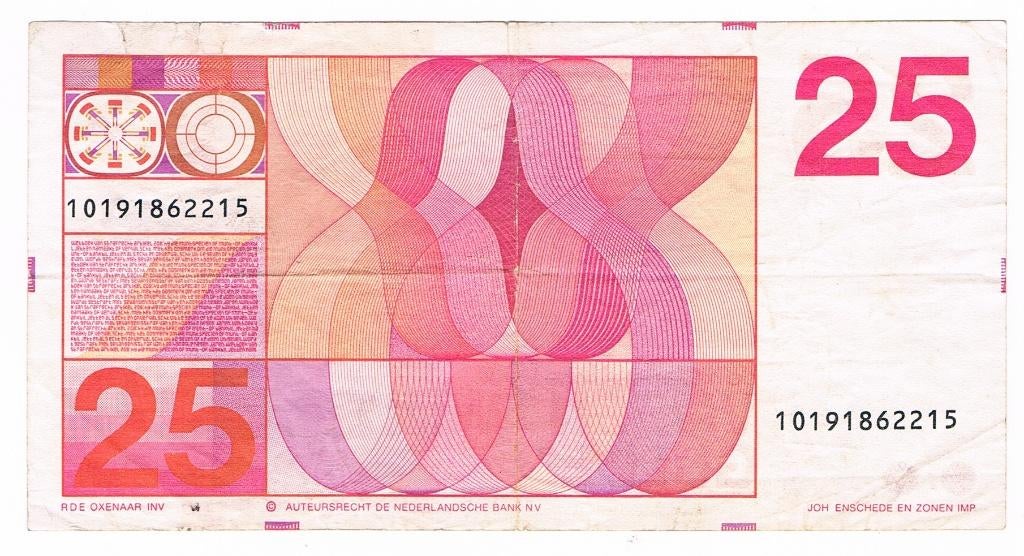 25 gulden 10 februari 1971 Sweelinck, Postzegels en Munten, Bankbiljetten | Nederland, Ophalen of Verzenden, 25 gulden, Los biljet