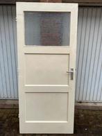Bruynzeel 3 vaks deur jaren 30 met glas, Doe-het-zelf en Verbouw, Deuren en Horren, Ophalen, Binnendeur, 200 tot 215 cm, Glas