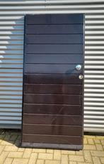 Buitendeur 92,5 x 201 cm hardhout, Ophalen, Gebruikt, 80 tot 100 cm, Buitendeur