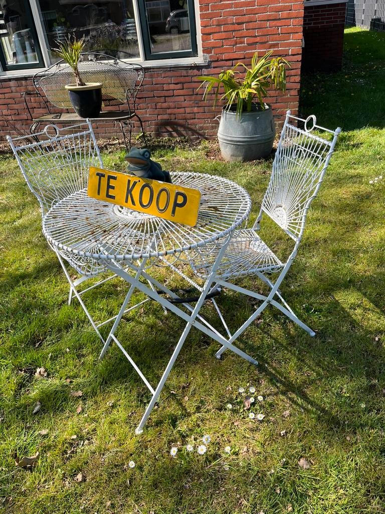Gietijzeren tuinset in prijs verlaagd, Tuin en Terras, Tuinsets en Loungesets, Overige materialen, Gebruikt, Tuinset, Ophalen