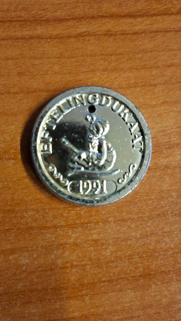 Efteling dukaat,  1991, Ophalen of Verzenden, Gebruikt, Overige typen