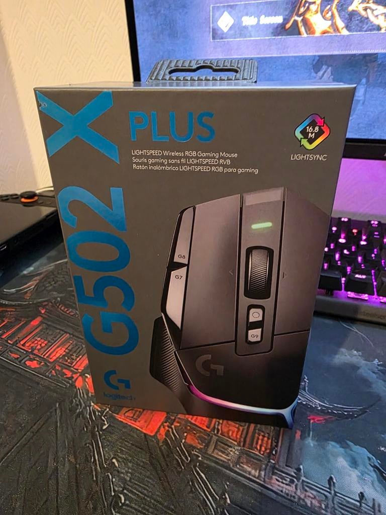 Logitech G502 x Plus - ZGN + Doos, Computers en Software, Muizen, Ophalen, Rechtshandig, Muis, Gaming muis