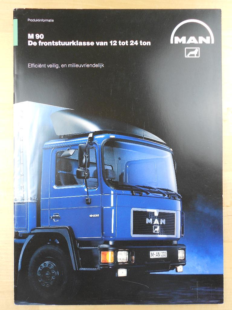 MAN Diesel M90 Brochure 1992 – Vrachtwagen Truck, MAN Diesel, Ophalen of Verzenden, Zo goed als nieuw, Overige merken