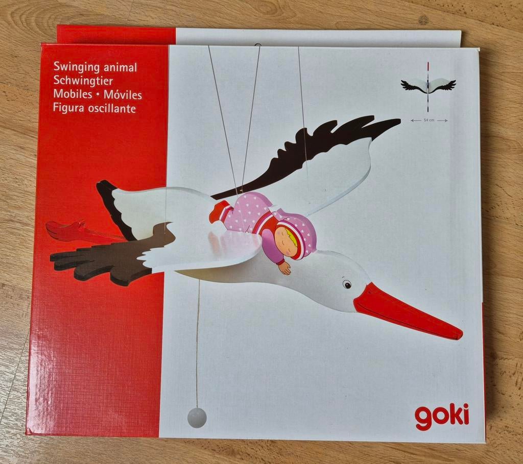 Goki mobiel, ooievaar met baby, nieuw!, Ophalen of Verzenden, Nieuw, Overige typen