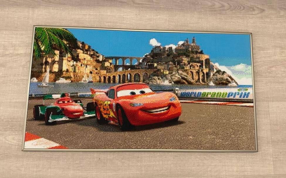 Uniek! Disney Cars schilderij! Super gaaf, Ophalen of Verzenden, Zo goed als nieuw, Lamp