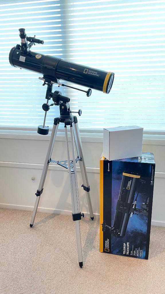 Bresser NG telescoop 76/700mm compleet & zgan, Audio, Tv en Foto, Optische apparatuur | Telescopen, Zo goed als nieuw, Spiegeltelescoop (reflector)