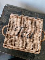 Rattan theedoos, Huis en Inrichting, Mand, Vierkant, Nieuw, Ophalen of Verzenden