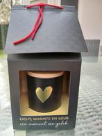 Geurkaars met hartje en houten deksel, Ophalen, Nieuw, Overige materialen, Minder dan 25 cm