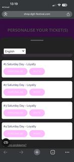 DGTL 2026 - Zaterdag day tickets 4x - 90 euro per stuk., Tickets en Kaartjes, Drie personen of meer