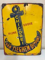 Chicorei Van Tieghem-Dupont emaille 1940 (46/35), Ophalen of Verzenden, Zo goed als nieuw, Reclamebord