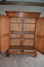 Prachtige strakke antieke eiken houten Louis Philippe kast., Verzenden