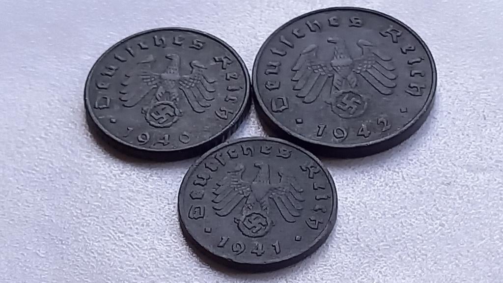 WO2 setje oorlogsgeld zink nazi duitsland 2, Ophalen of Verzenden, Duitsland, Setje