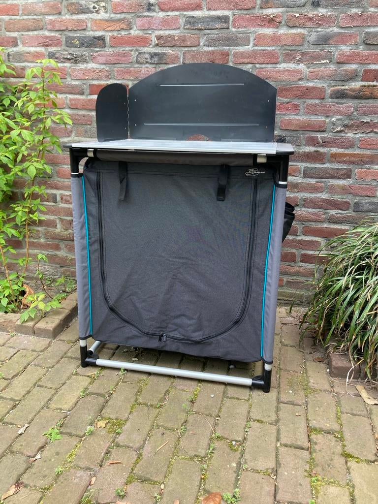 Bardani camping keukenkast met windscherm, Ophalen of Verzenden, Gebruikt