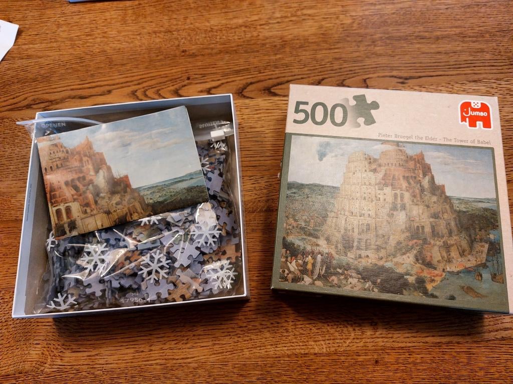 Jumbo puzzel 500 stukjes - De Toren van Babel, Ophalen of Verzenden, Gebruikt