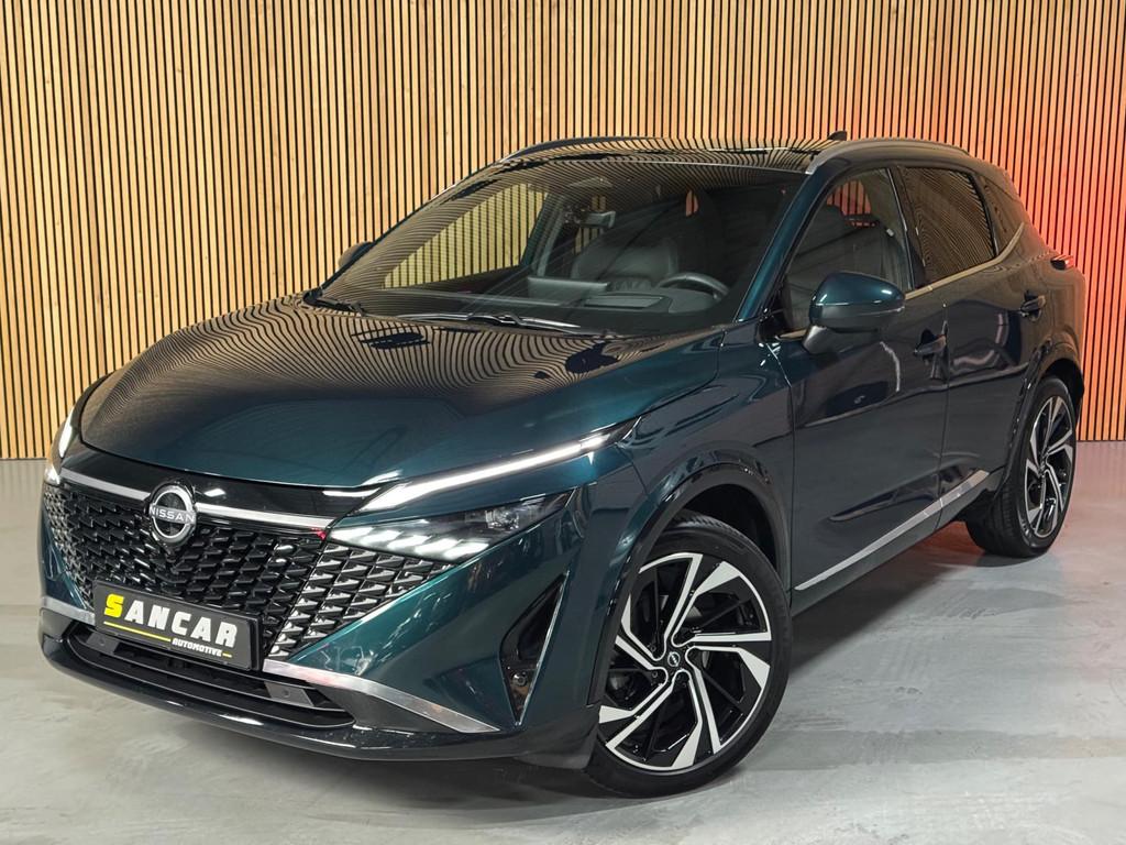 Nissan Qashqai 1.3 MHEV Xtronic Tekna Plus FACELIFT|PANO|BOS, Auto's, Gebruikt, Zwart, 4 cilinders, Leder