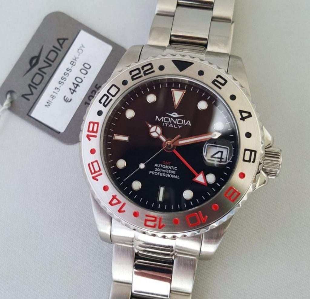 Mondia - MI-813-SSSS-BK-OY - Automatic - Madison Diver, Ophalen of Verzenden, Staal, Overige merken, 1960 of later