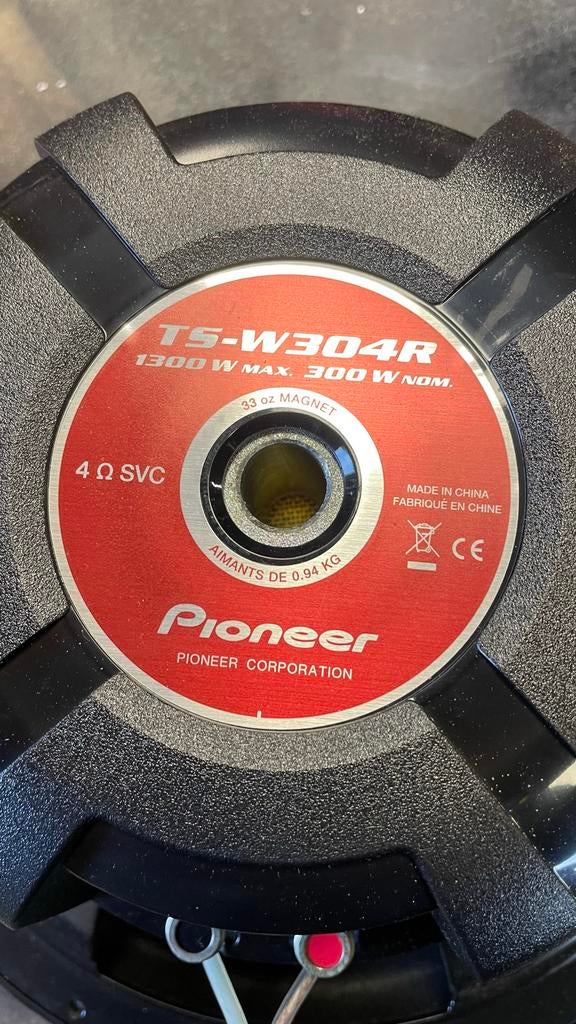 Pioneer subwoofer met versterker, Ophalen, Gebruikt, 120 watt of meer, Subwoofer